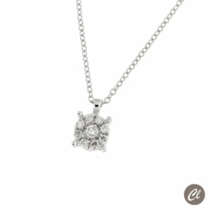 COLLAR ORO BLANCO Y BRILLANTES 0.11 QT