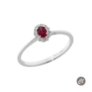 ANILLO O/BLANCO BTES 0.08 Y RUBI 0.25 QT
