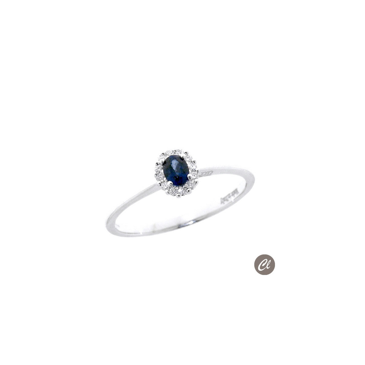 ANILLO O/B BTES 0.08 Y ZAFIRO 0.25 QT