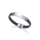 PULSERA ACERO PIEL Y PESPUNTES