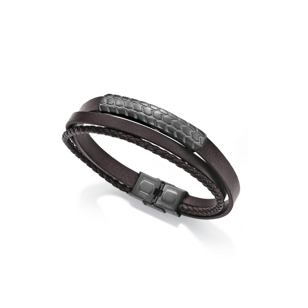 PULSERA ACERO TRIPLE PLACA NEUMATICO
