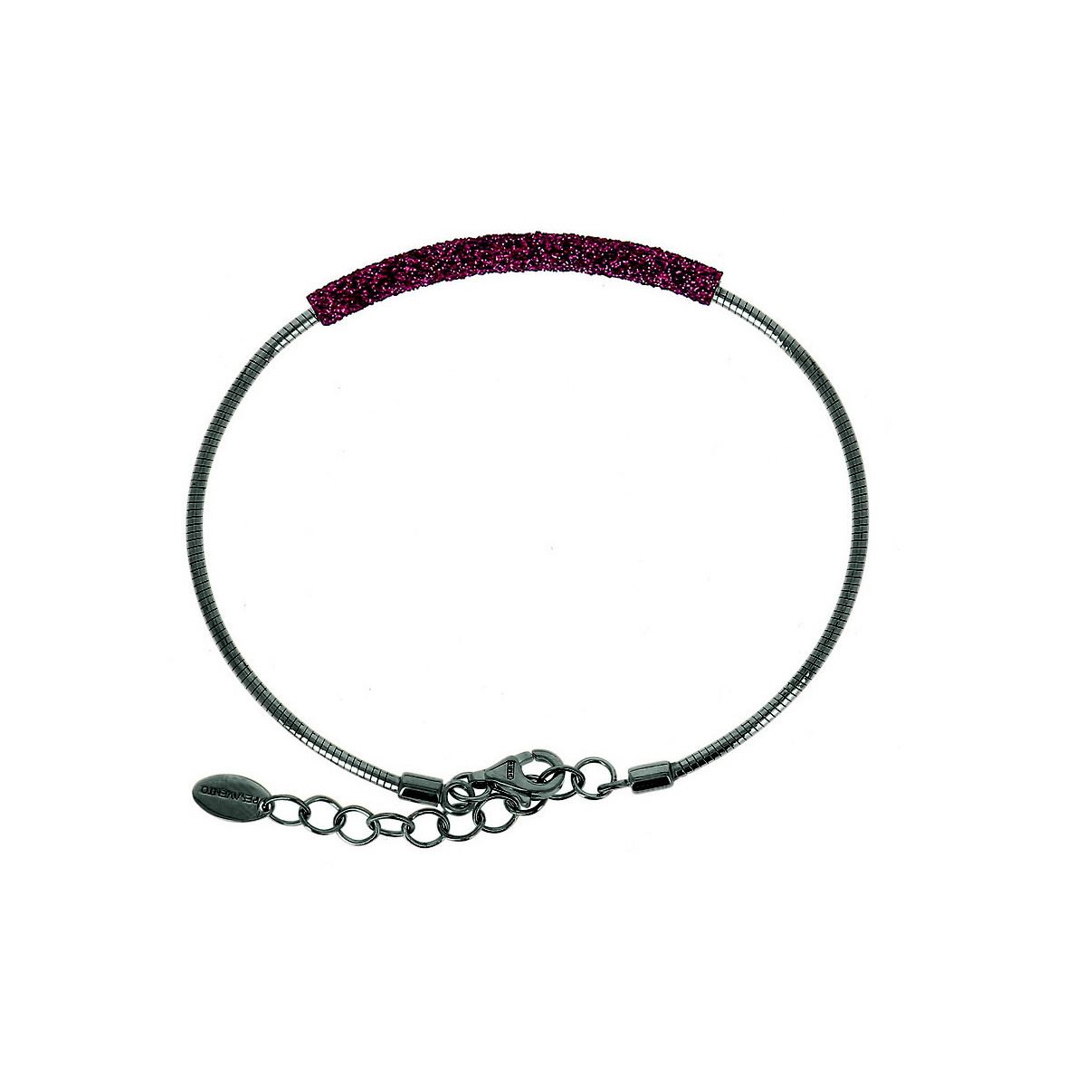 PULSERA PLATA RUTENIO POLVO ROSSO PARIGI