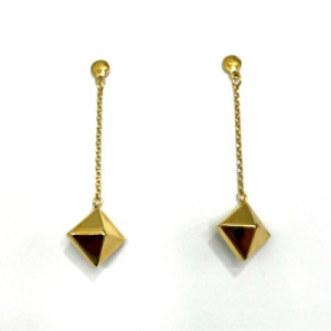 PENDIENTES PLATA BAÑADA EN ORO