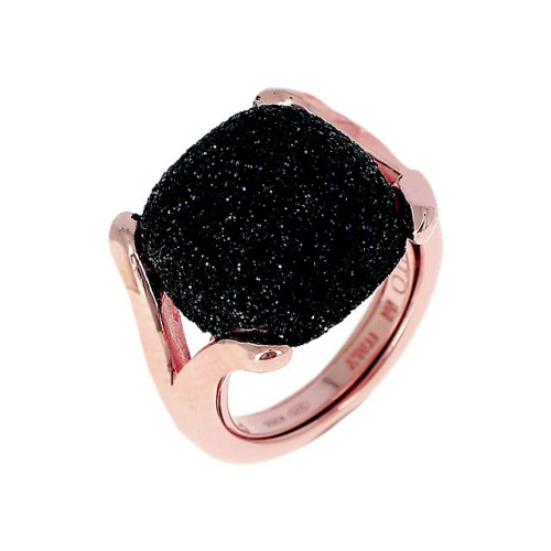 ANILLO POLVORE PLATA ROSA Y POLVO NEGRO