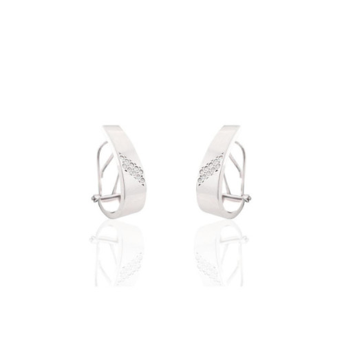 PENDIENTES ORO BLANCO Y CIRCONITAS