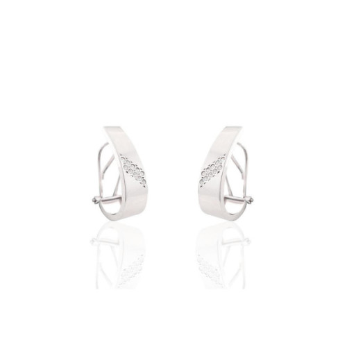 PENDIENTES ORO BLANCO Y CIRCONITAS