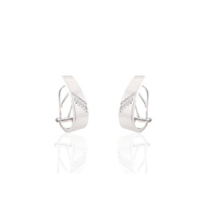 PENDIENTES ORO BLANCO Y CIRCONITAS