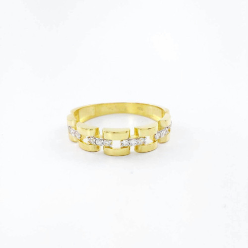 ANILLO ORO Y CIRCONITAS