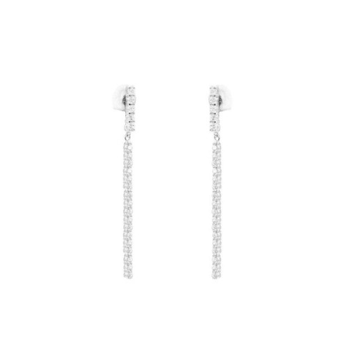 PENDIENTES ORO BLANCO Y CIRCONITAS