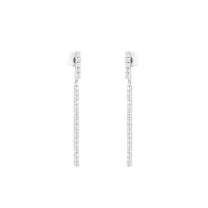 PENDIENTES ORO BLANCO Y CIRCONITAS