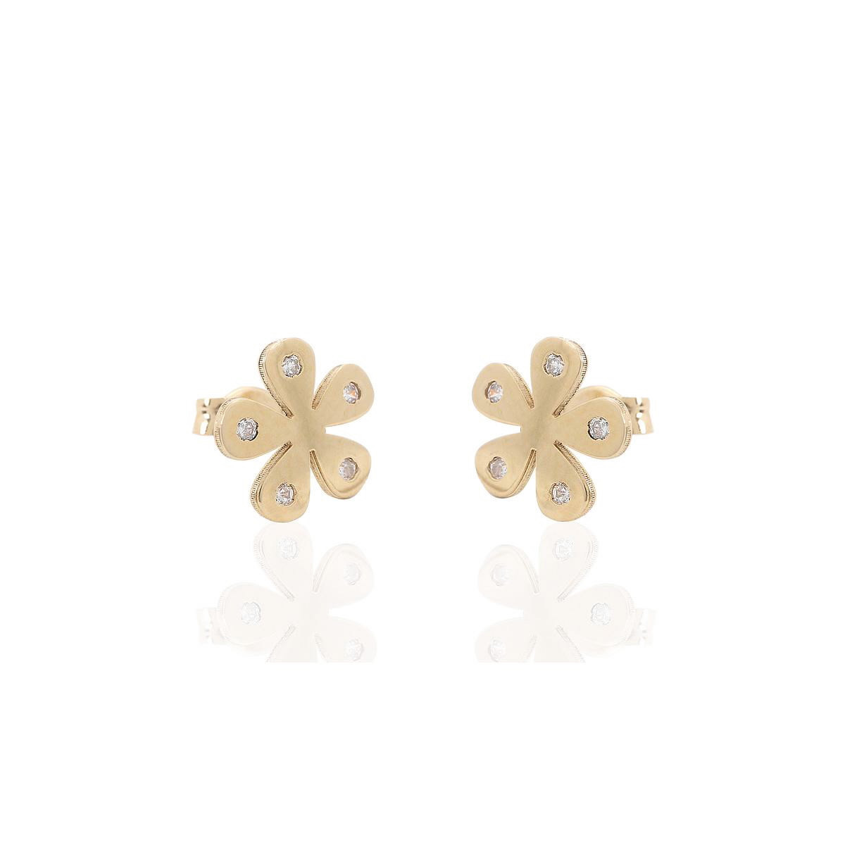 PENDIENTES ORO Y CIRCONITAS