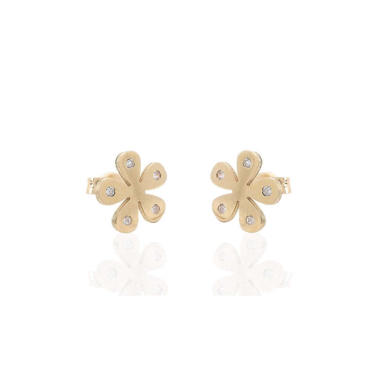 PENDIENTES ORO Y CIRCONITAS