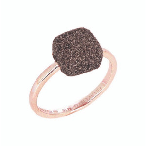 ANILLO POLVORE PLATA ROSA Y POLVO MARRON