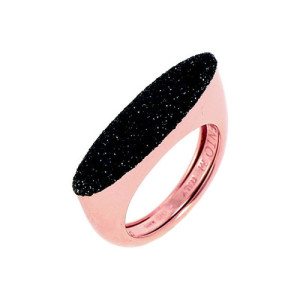 ANILLO POLVORE PLATA ROSA Y POLVO NEGRO