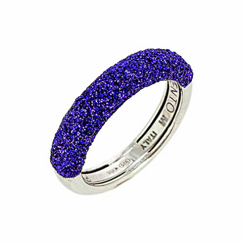 ANILLO PLATA RODIO Y POLVO VIOLA LONDRA