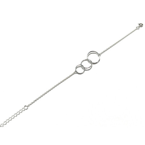 PULSERA DE PLATA TRIPLE ENTRELAZADO