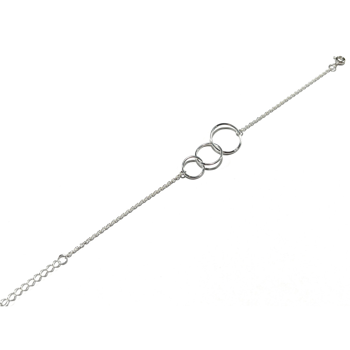 PULSERA DE PLATA TRIPLE ENTRELAZADO
