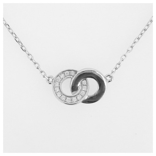 COLLAR PLATA Y CIRCONITAS