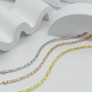 PULSERA PLATA Y CIRCONITAS