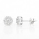 PENDIENTES ROSETON PLATA Y CIRCONITAS