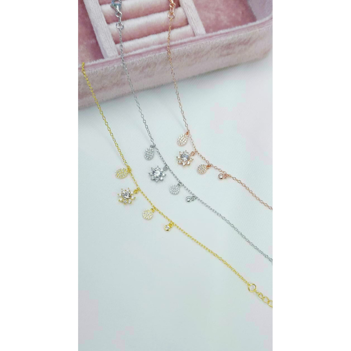 PULSERA PLATA Y CIRCONITAS