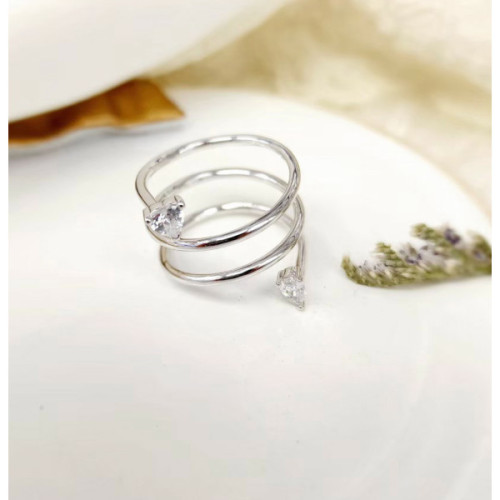 ANILLO PLATA Y CIRCONITAS