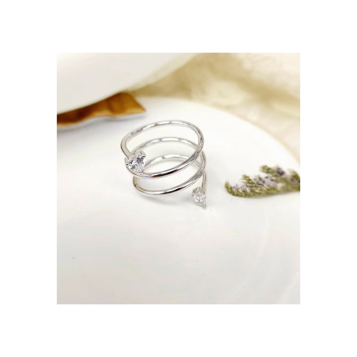 ANILLO PLATA Y CIRCONITAS