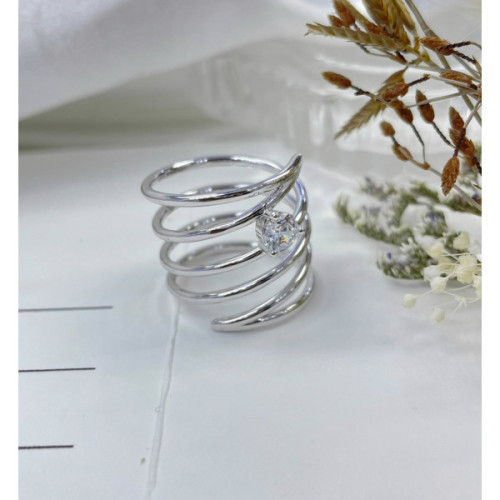 ANILLO DE PLATA Y CIRCONITAS