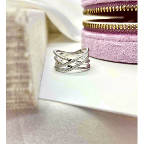 ANILLO PLATA Y CIRCONITAS