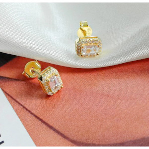 PENDIENTES PLATA BAÑADA Y CIRCONITAS