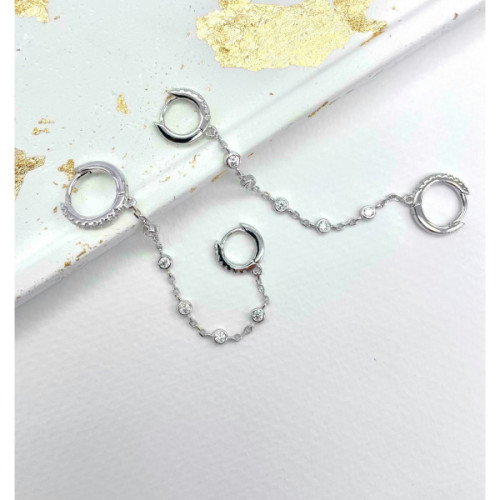 PENDIENTES PLATA Y CIRCONITAS