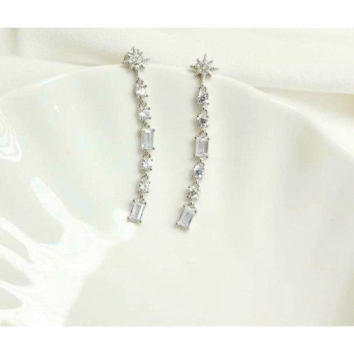 PENDIENTES PLATA Y CIRCONITAS