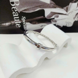 PULSERA RIGIDA DE PLATA CON CIRCONITAS