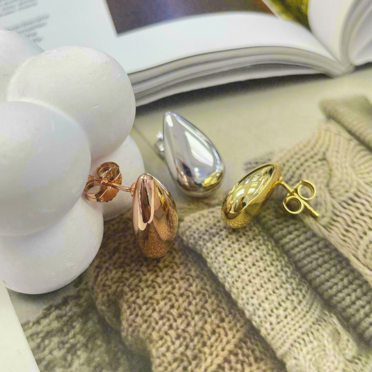 PENDIENTES PLATA LAGRIMA