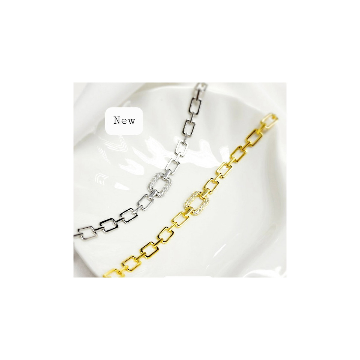 PULSERA PLATA Y CIRCONITAS