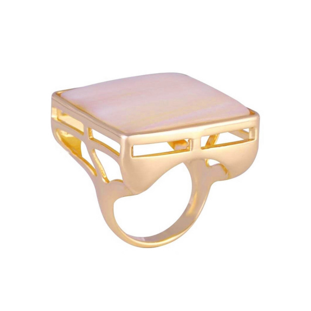 ANILLO BAÑO DE ORO Y MADRE PERLA