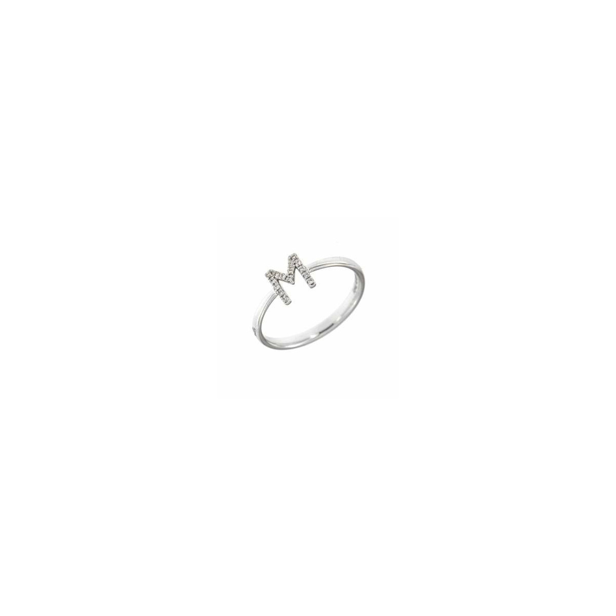 ANILLO INICIAL ORO BLANCO Y BTES 0.07 QT