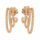 PENDIENTES ORO ROSA Y BRILLANTES 0.22 QT