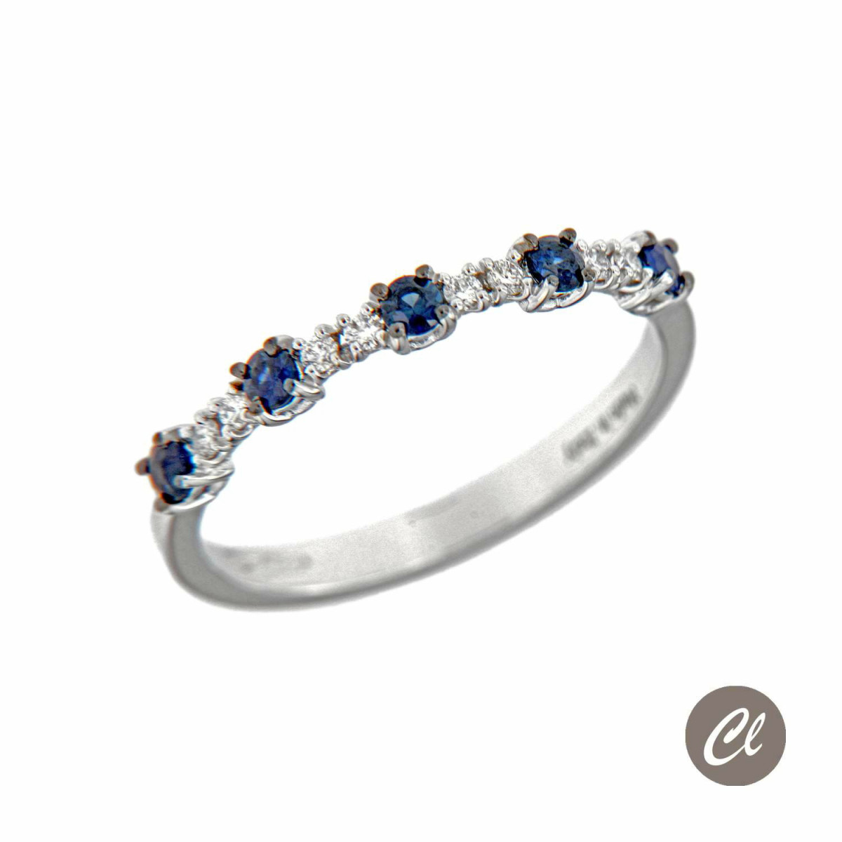 ANILLO O/B BTES 0.10 QT Y ZAFIRO 0.25 QT