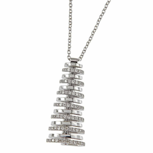 COLLAR ORO BLANCO Y BRILLANTES 0.36 QT