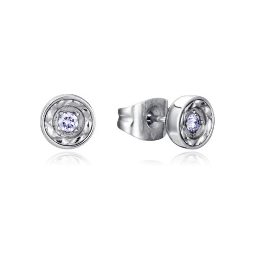 PENDIENTES ACERO Y DIAMANTES