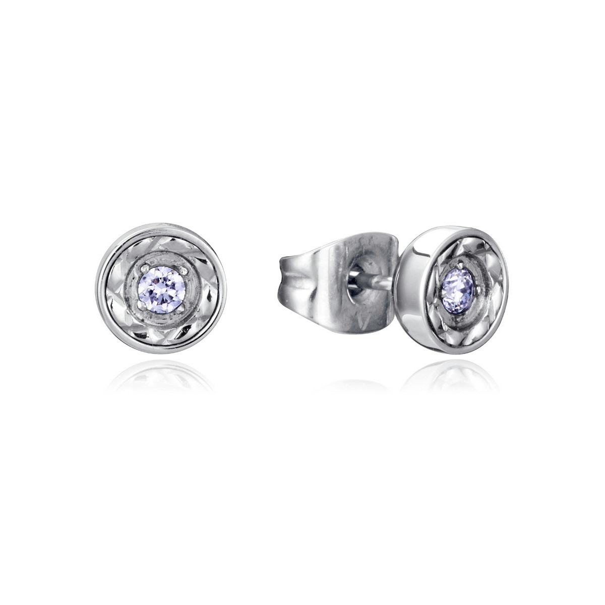 PENDIENTES ACERO Y DIAMANTES