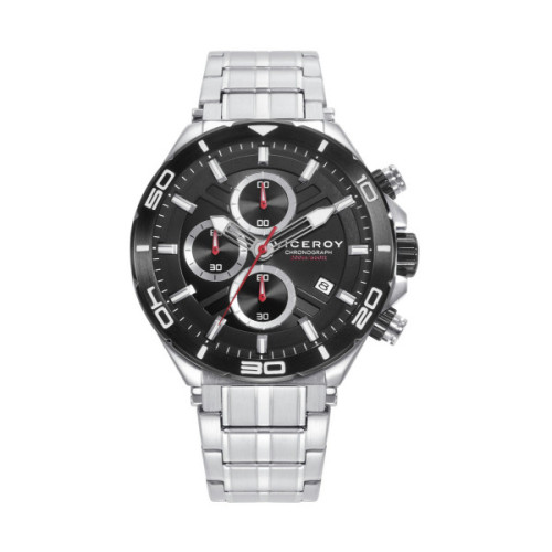 RELOJ CRONO ACERO IP NEGRA VICEROY