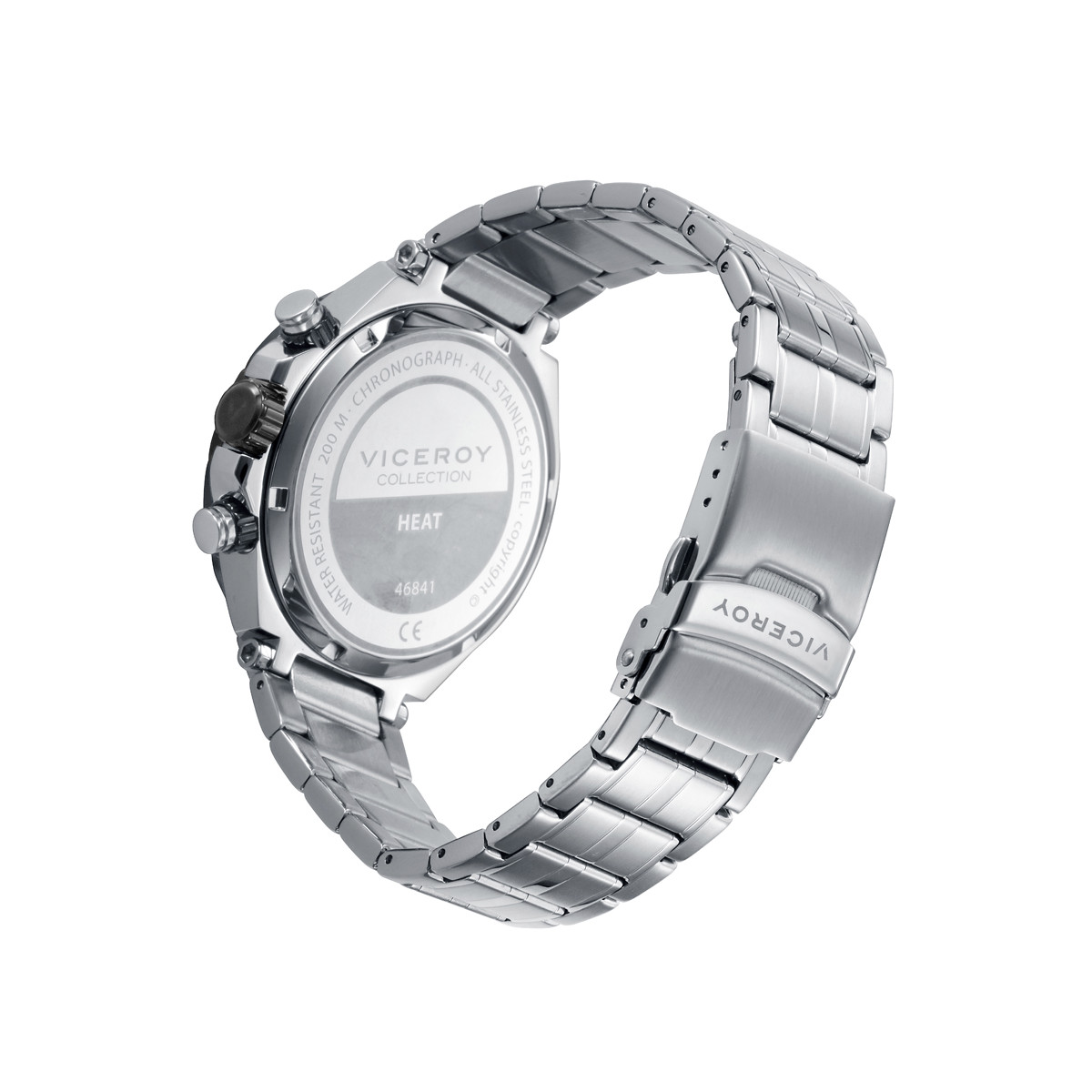 RELOJ CRONO ACERO IP NEGRA VICEROY