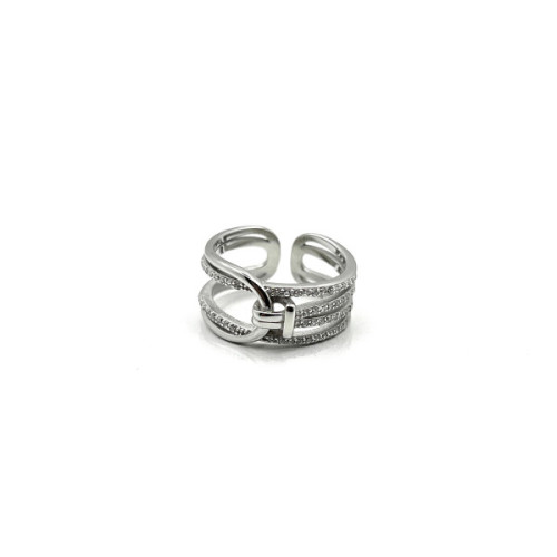 ANILLO PLATA Y CIRCONITAS