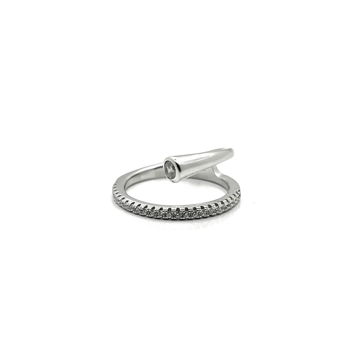 ANILLO PLATA Y CIRCONITAS