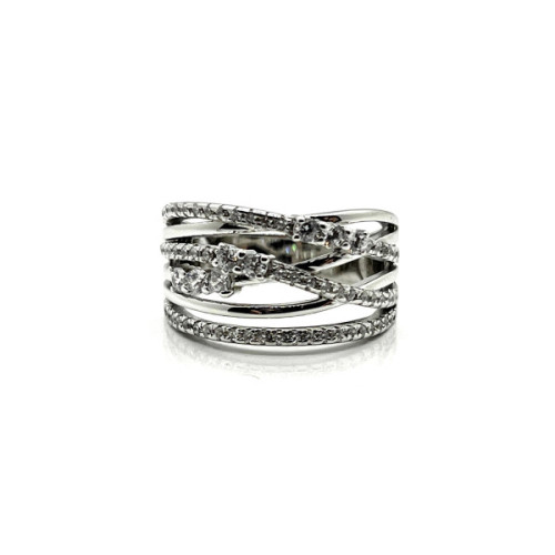 ANILLO PLATA Y CIRCONITAS