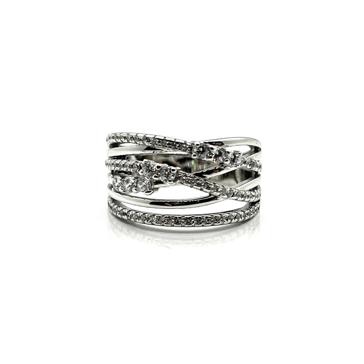 ANILLO PLATA Y CIRCONITAS