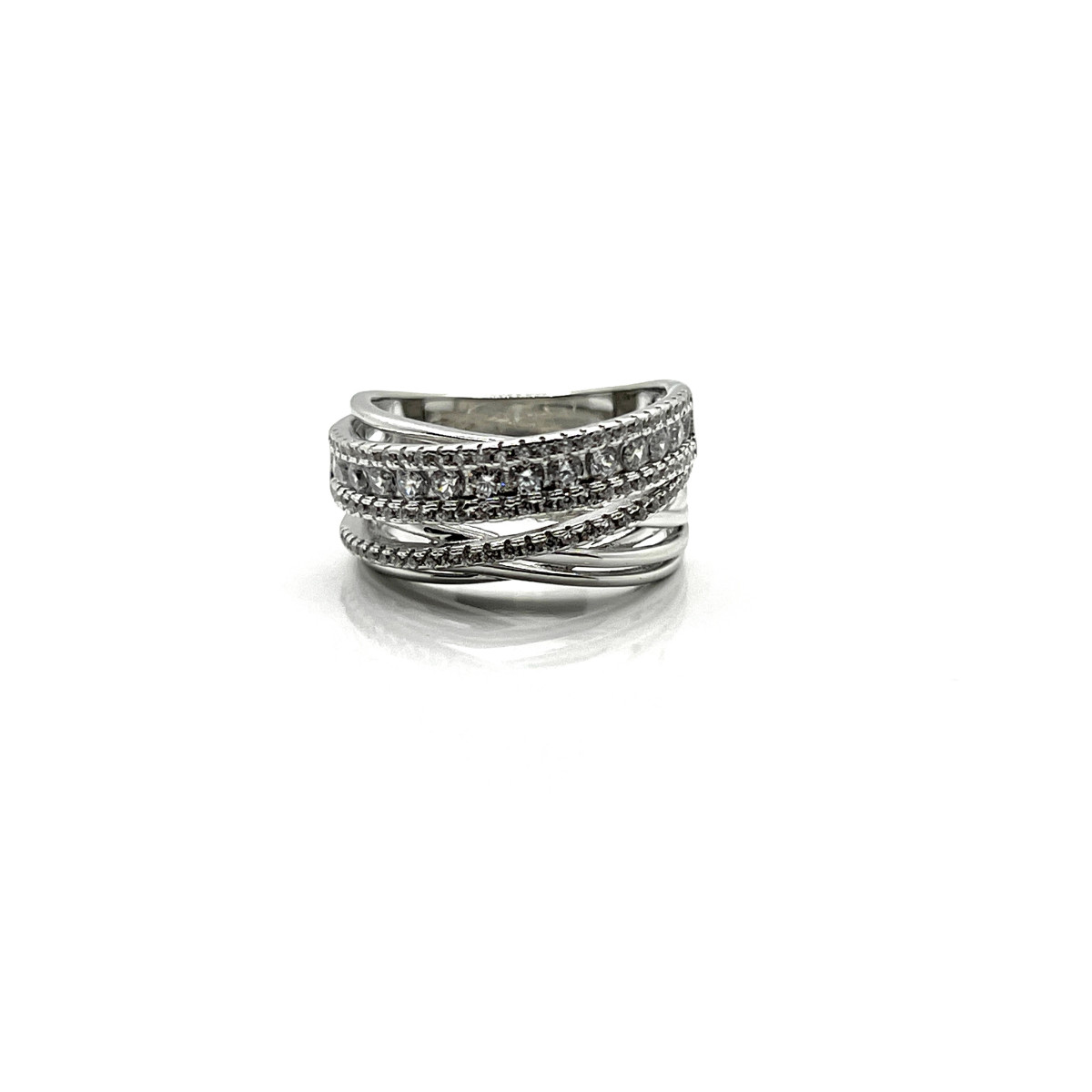 ANILLO PLATA Y CIRCONITAS