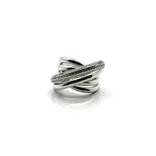 ANILLO PLATA Y CIRCONITAS